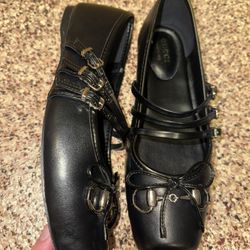 Women Horsebit Design Flats Sz 6/6.5