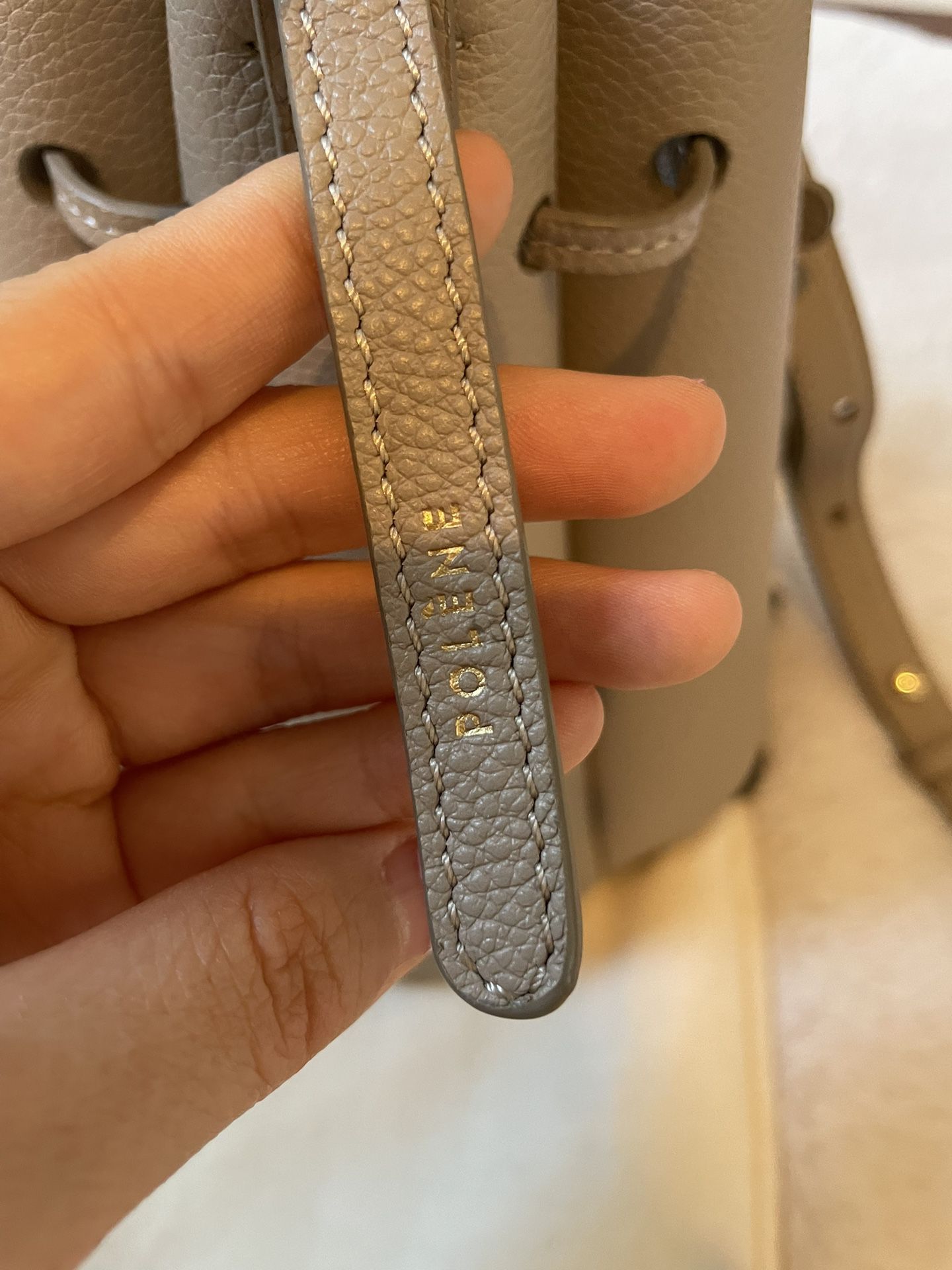 Polène | Bag - Béri - Taupe Textured Leather