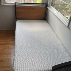 Twin Bed frame / Memory Foam Mattress
