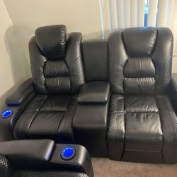 Black Recliner Sofa And Loveseat
