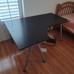 Ikea Black Galant Office Desk With Optional Extension
