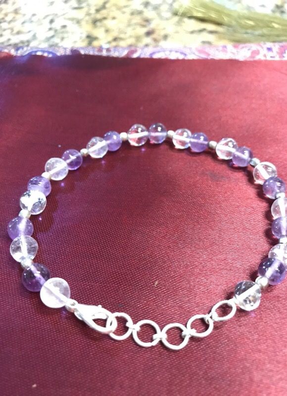 Amethyst anklet