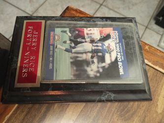 Jerry Rice San Francisco 49ers Card Plaque