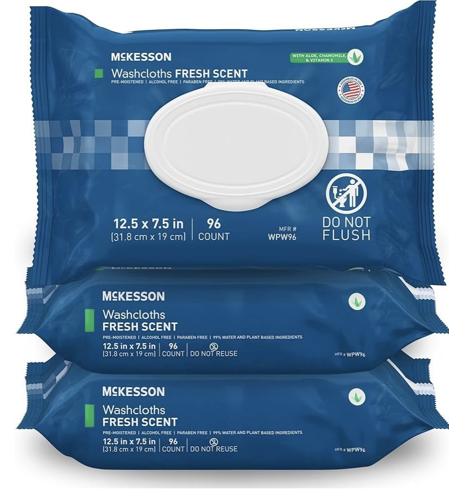 McKesson Wash Cloth Wipes