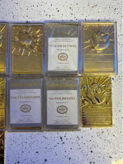 Pokemon- 23 karat gold plated trading cards