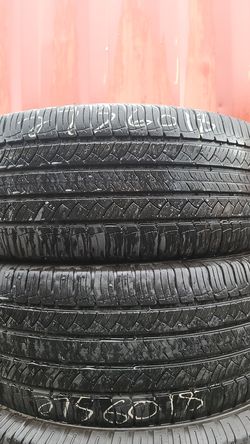 275 60 18 (2) HIGH TREAD all season used tires FREE installation and balance