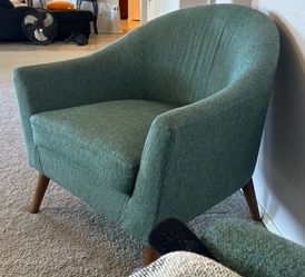 Two green chairs,