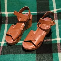 WOMENS ARIZONA WEDGE HEELS BROWN SIZE 9