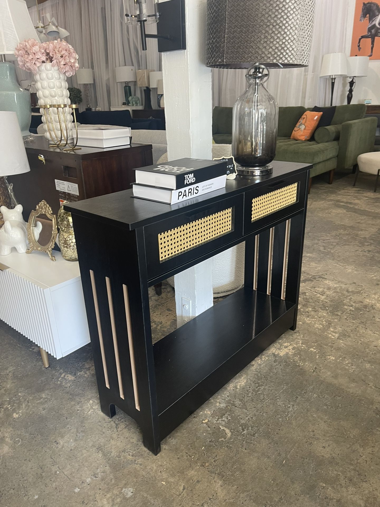 New Console Table Black 39” Long Delivery Available