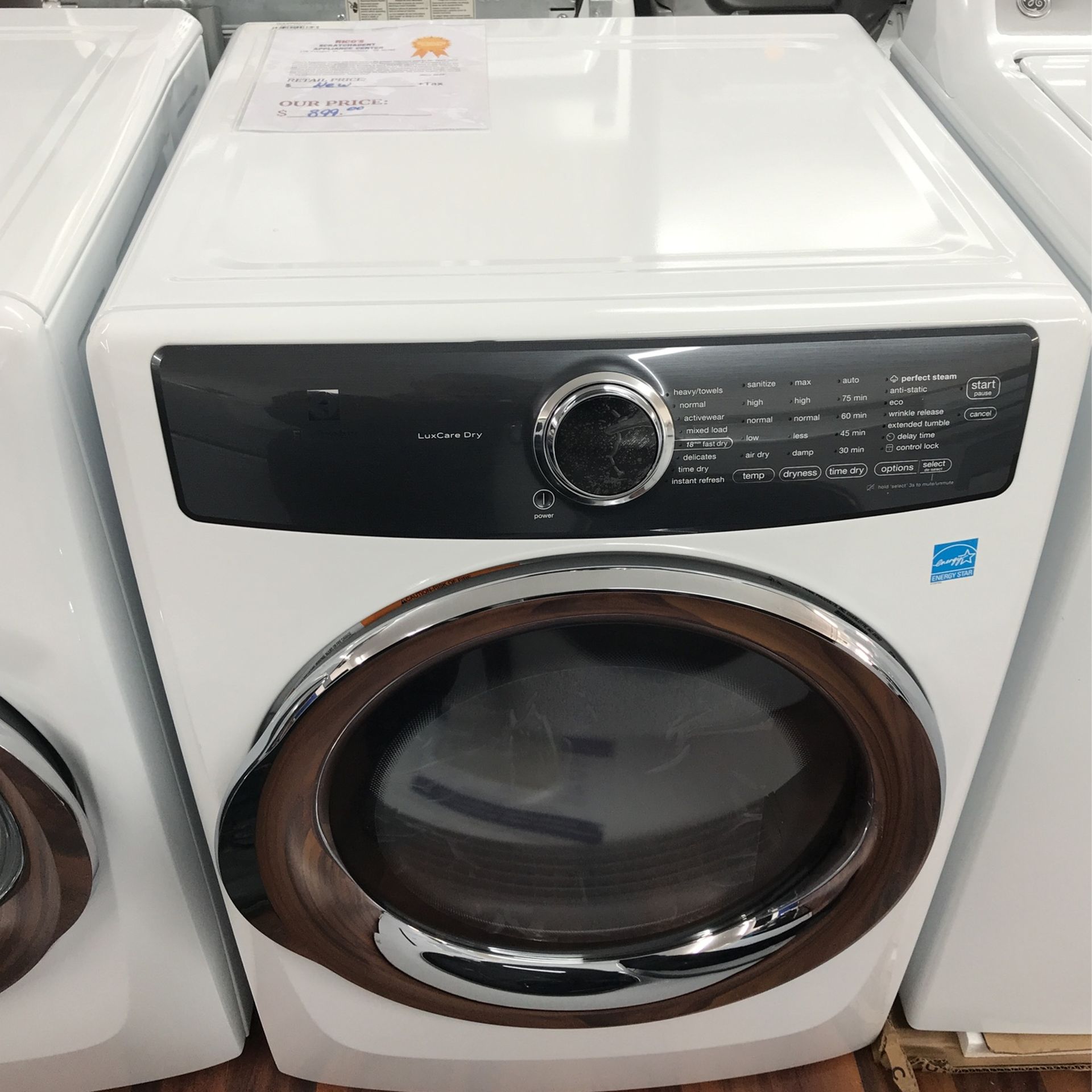 Electrolux Dryer In White Front Loader
