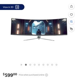 Onn 49” Curved DFHD Gaming Monitor 