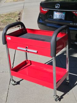 Mechanic Rolling Cart, Big Red,with Drower, and key