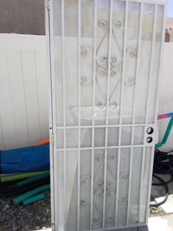 White Steel Reversible Security Door