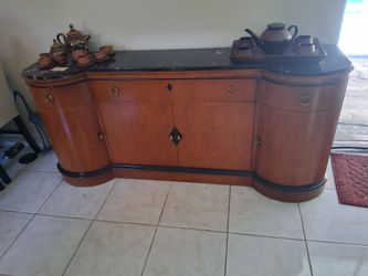 Retro style side board. Marble top.