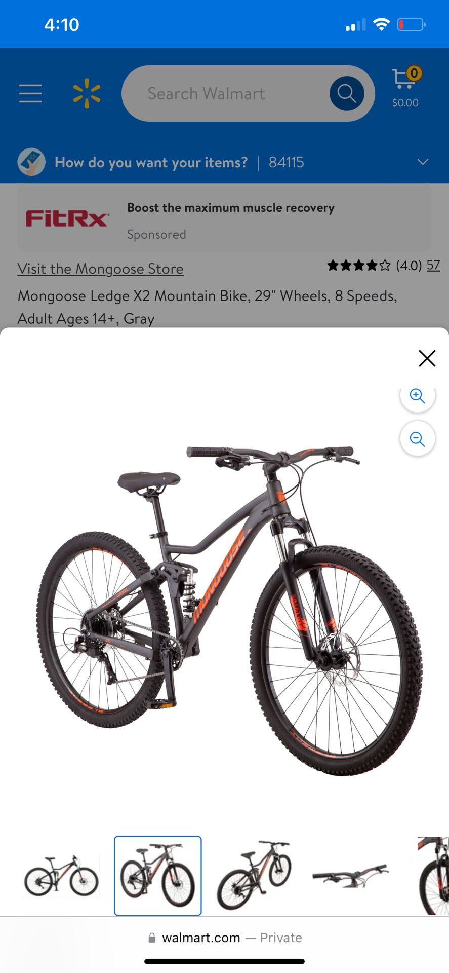 Mongoose element mountain bike for sale