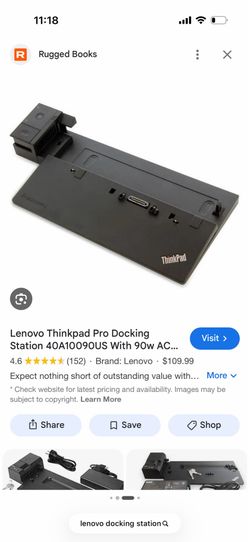 Lenovo ThinkPad Pro Dock Docking Station - 40A10090US