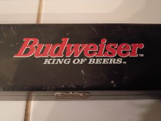 Vintage Budweiser Two-Piece Pool Cue with Hard Cas