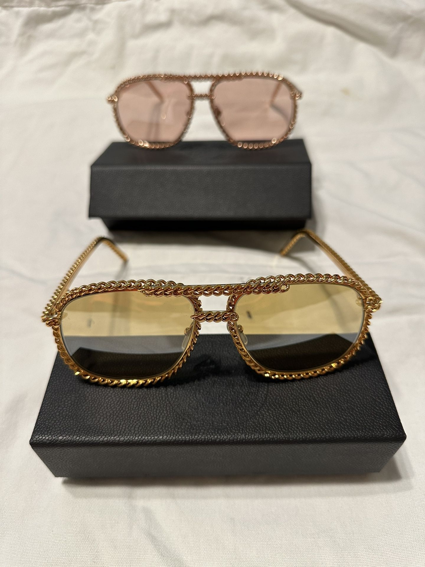 VINTAGE FRAME COMPANY SNATCH FULL CUBAN EDITION 24K GOLD PLATED FRAME ROSE GOLD AND YELLOW GOLD 24K GOLD