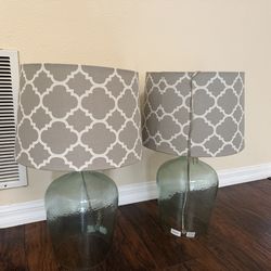 2 lamps gray shades