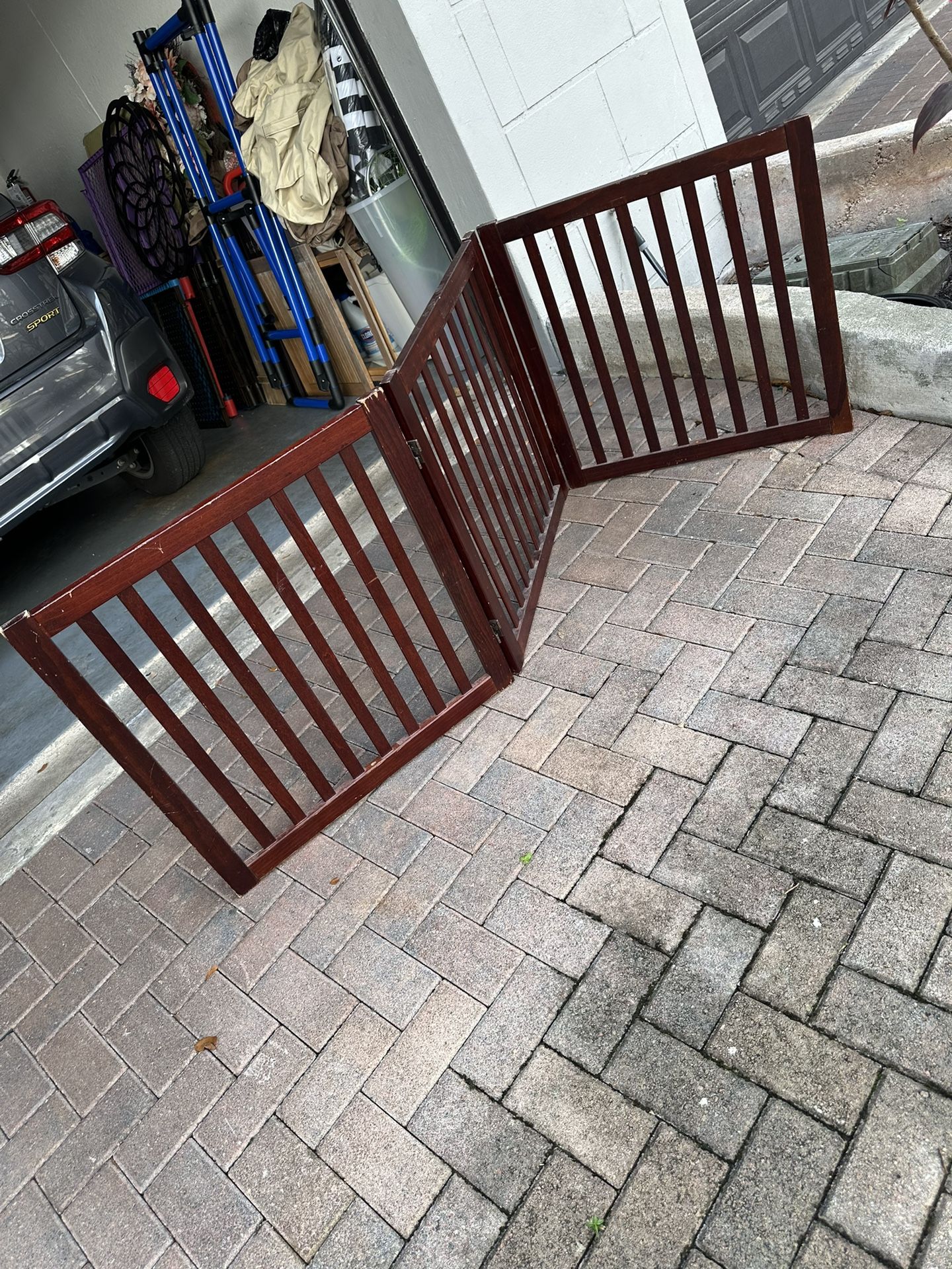 Wood Pet Barrier Fence Gate Works Great In Front Of Stairs Or Doorways Each Panel Is 27 X 27