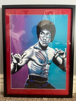 Bruce Lee Framed Print 25x19