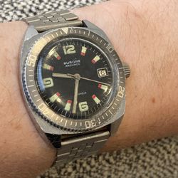 Vintage Mechanical Diver Watch Aurore