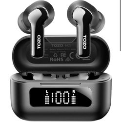 Brand: TOZO TOZO Hybrid Active Noise Cancelling Wireless Earbuds with 6 Mics AI Clear Call Ear Buds 55H Playtime with LED Display 32 Preset EQs via AP