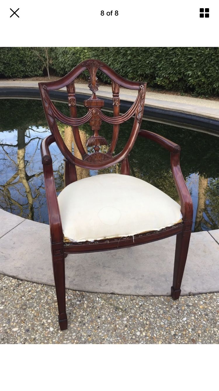 Mainland Smith Shieldback captains arm chair Mahogany