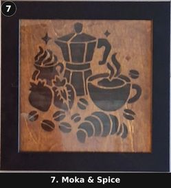 Laser Engraved Coffee Accent Art