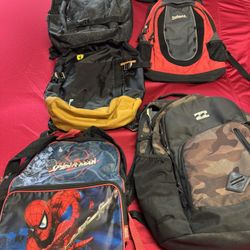Back Packs Puma Ferrari Billabong Volcom 5 Each 