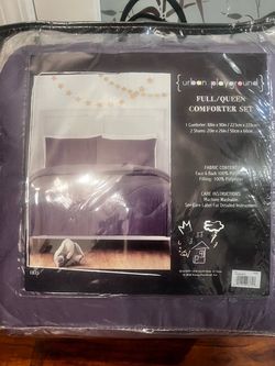 Urban Playground Full/Queen Comforter Set - Iris Purple
