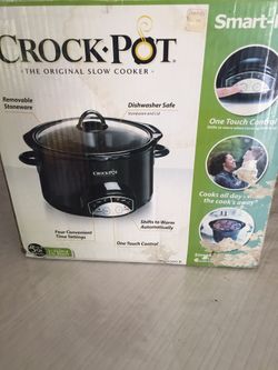 Like new the original Crockpot Smart pot5 qts size Box is not perfect but crockpot is new since we invented the slow cooker, crockpot brand has been
