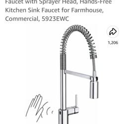 Moen Sleek Kitchen Faucet With Hands Free Motion Activation NEW! 