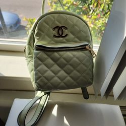 Olive Green Small Backpack 
