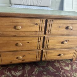 Solid wood Dresser  50”W x 17”D x 30”H 