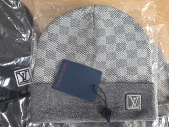 Gray Checkered Beanie – $60