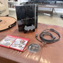 PS3 (Controller, Cables, Games)