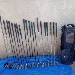 Variety Of RH Golf Clubs & Nike Sport Lite Bag