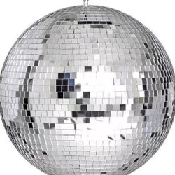 Mirror Disco Ball - 8-Inch Cool Silver Hanging Party Decorations for Big Parties