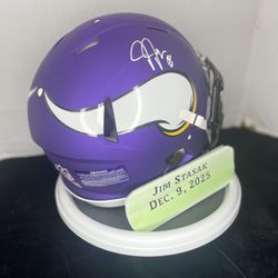 Justin Jefferson Vikings Signed Authentic Helmet With Oakley Visor