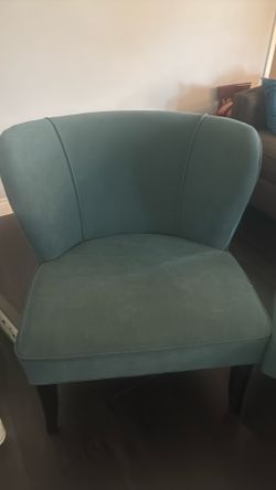 TWO Teal Accent chairs
