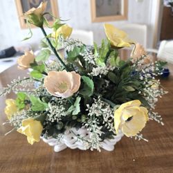 Porcelain Vase Of Flowers