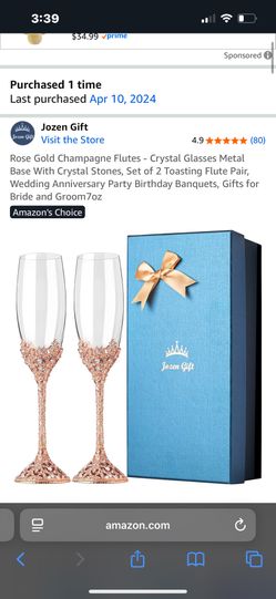 Rose gold Champagne Flutes