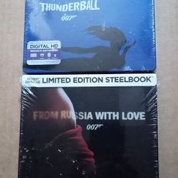 blu ray 007 thunderball from russia with love steelbook bluray brand new 
