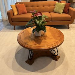 Solid wood, coffee table and two end tables