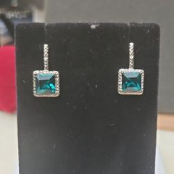 Karis Swarovski Green Crystal Earrings 