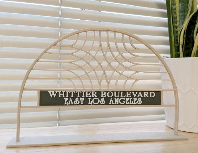 Miniature Whittier Boulevard Sign