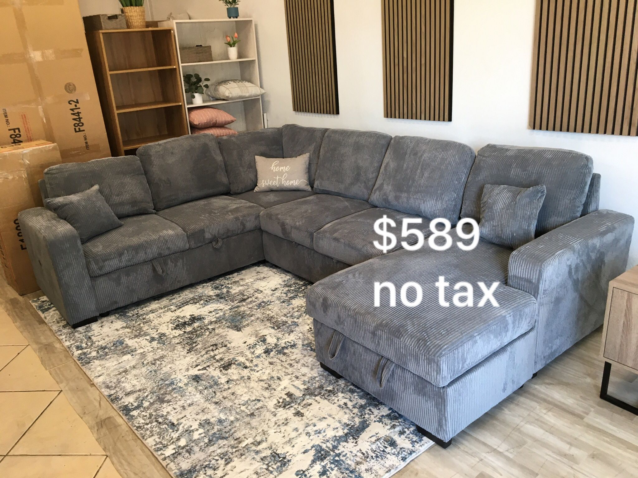 $589 No 4-Pc Convertible Sectional Sofa Set (On Display)