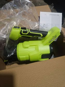 Green Cordless Leaf Blower with 2 Batteries, 580CFM Brushless