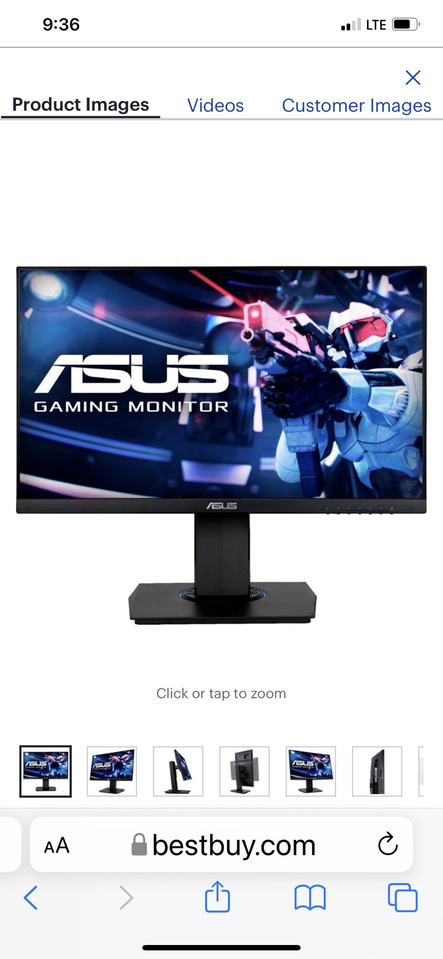 ASUS SCREEN V246 - TUF 23.8” FHD 1ms FreeSync Gaming Monitor (HDMI)